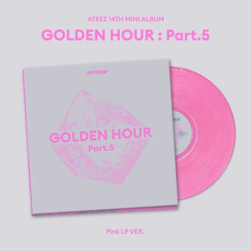 ATEEZ 14th Mini Album - GOLDEN HOUR : Part 5 (Pink LP Ver.)