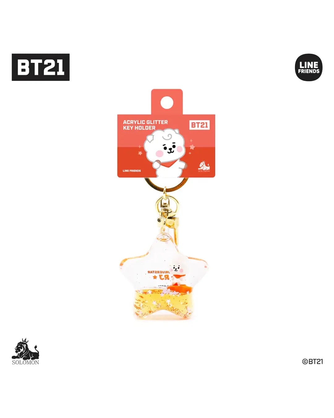 BT21- ACRYLIC GLITTER KEY HOLDER