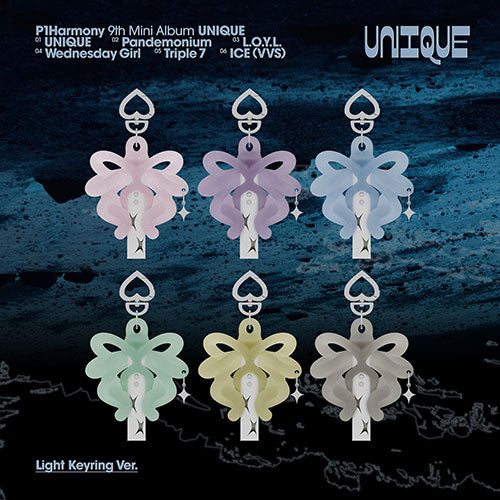 P1Harmony - 9th Mini Album [UNIQUE] (Light Keyring Ver.) + POB
