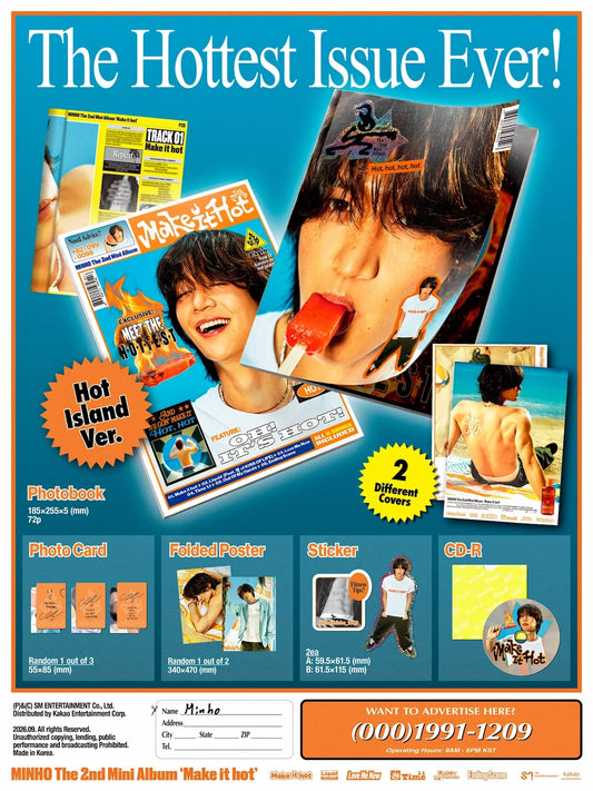 Minho 2nd Mini Album - Make it hot (Hot island Ver.)