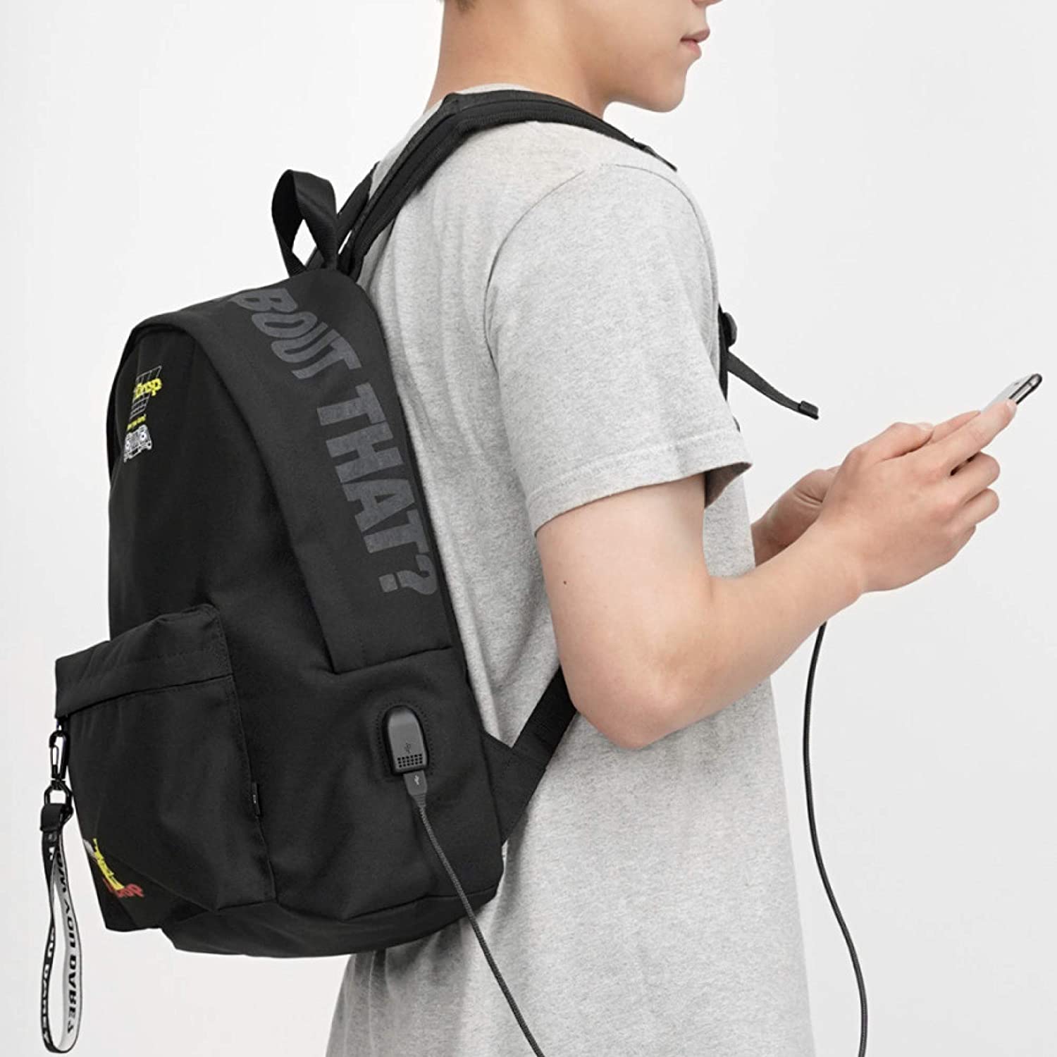 BTS Backpack MIC Drop with Smart USB Charging Port